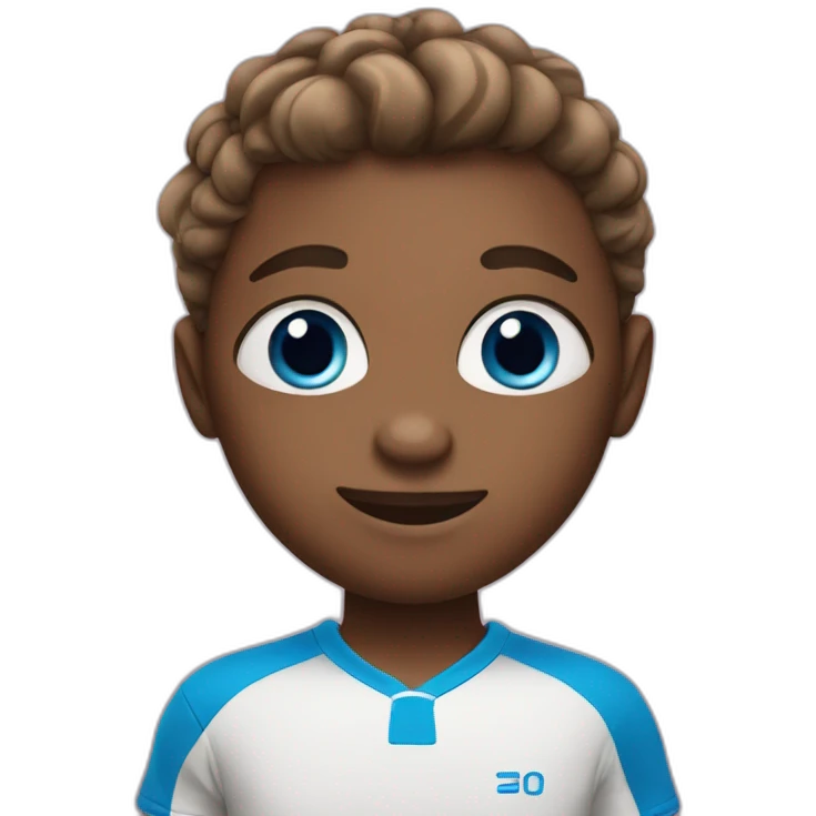 Adorable tennis player with big blue eyes emoji