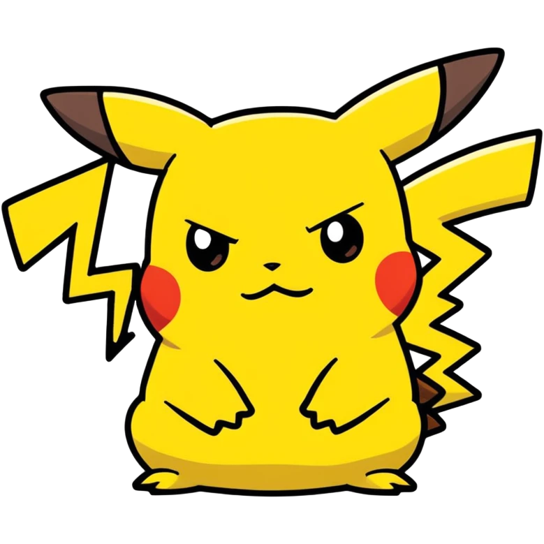 A pikachu saying no emoji