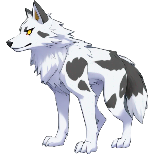  Cool Edgy Digimon-Fakemon-Wolf with edgy markings full body emoji