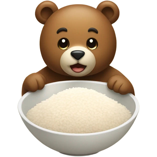 rice, bear emoji
