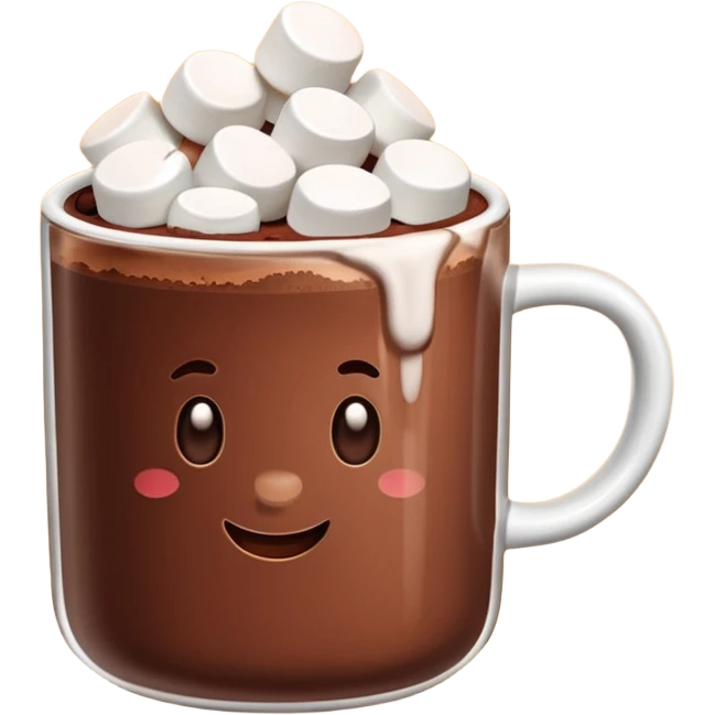 mug of cocoa with marshmallows emoji