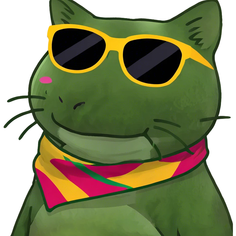 Cat with sunglasses emoji