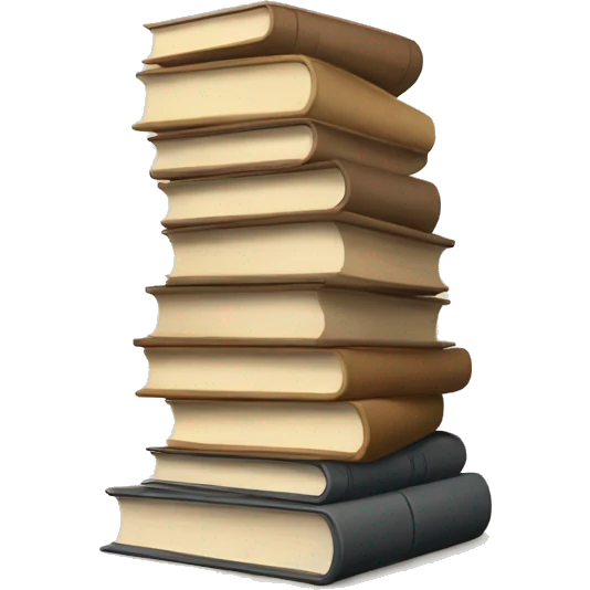 a beige stack of books standing up emoji