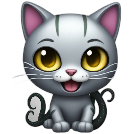 Coder cat with the github tentacle emoji