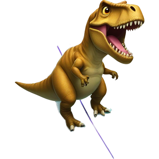 T rex on a surfboard  emoji