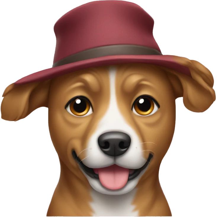 Dog wearing hat emoji