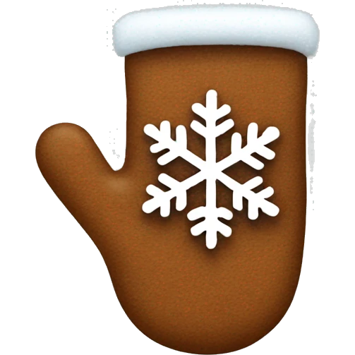Mitten holding snowflake emoji