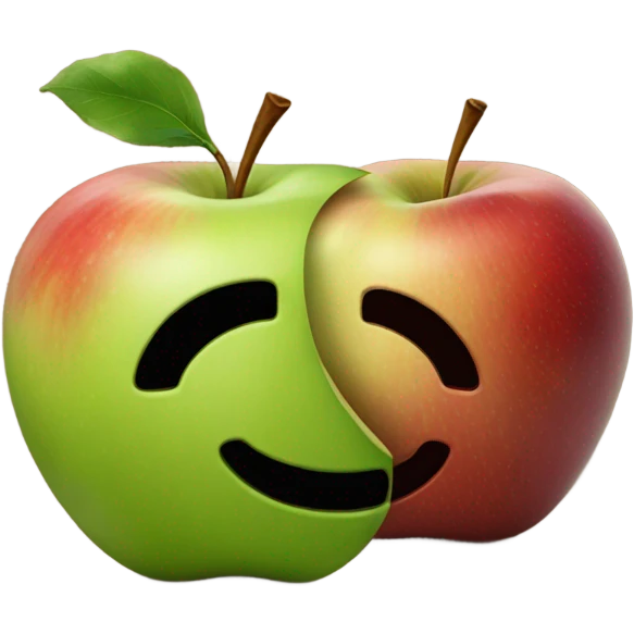 a apple before a apple  emoji