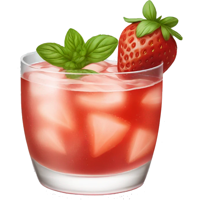 strawberry basil cocktail emoji