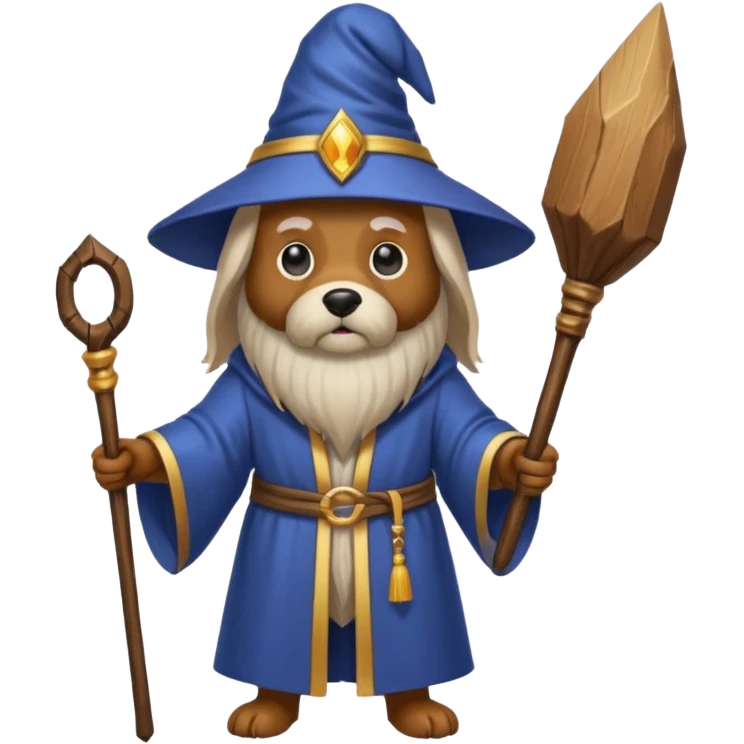 Dog wizard emoji