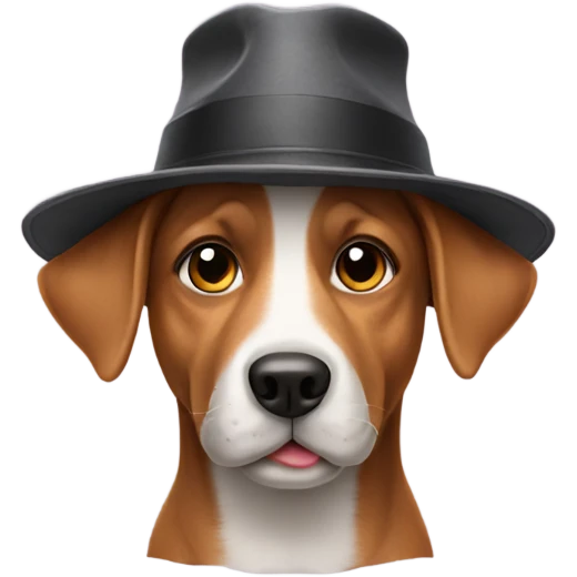dog wearing a hat emoji