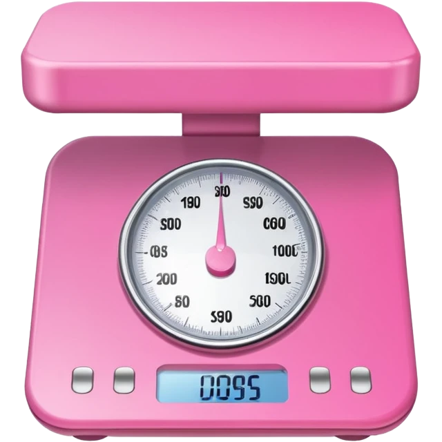 pink weight scale emoji