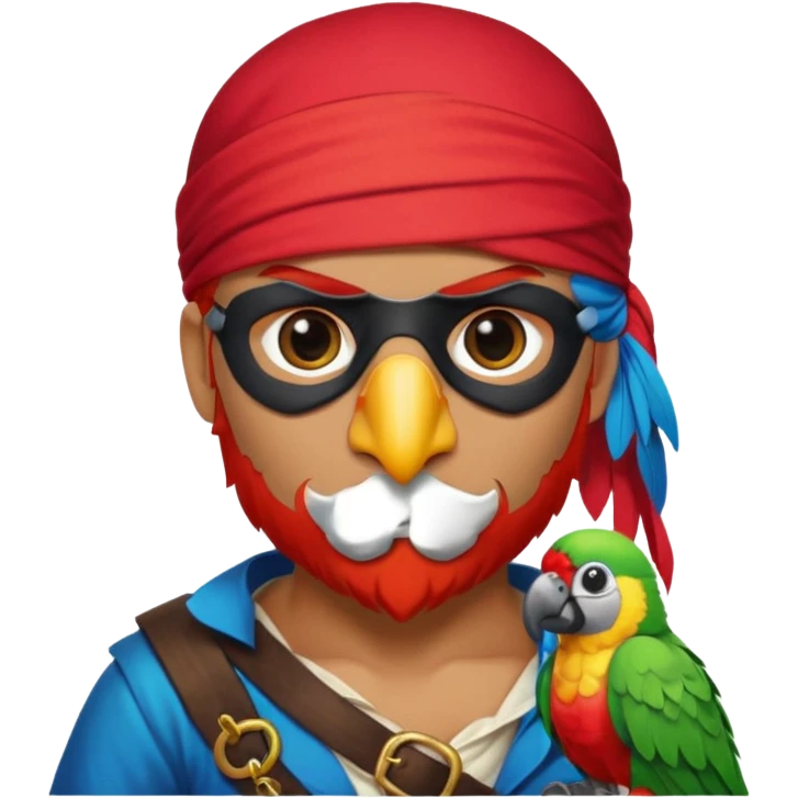 pirate and parrot emoji