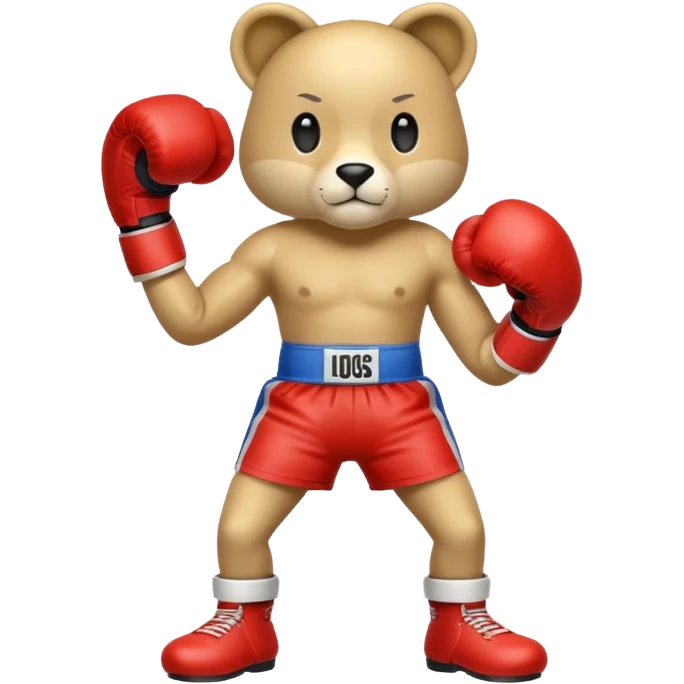 Animal with boxing gloves full body emoji