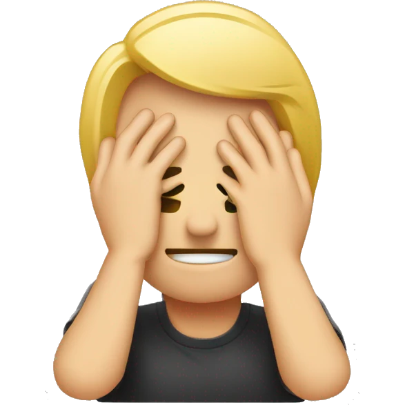 facepalm emoji with the qualtrics logo emoji