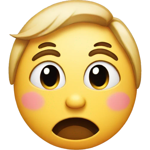 Fake smiling emoji being irritated emoji