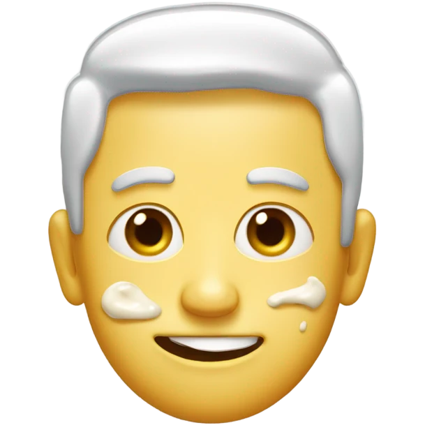Guy with mayo on his face emoji