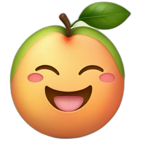 Peach and avocado smiling emoji