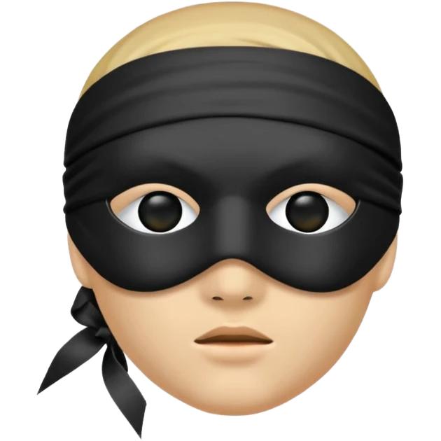 Blindfold – soft black mask emoji