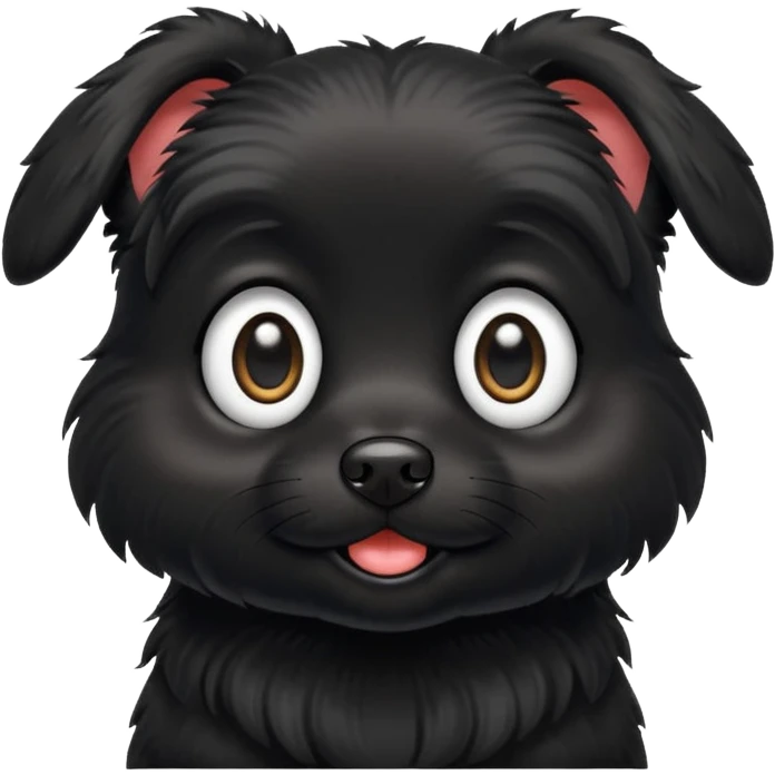Little black dog  emoji