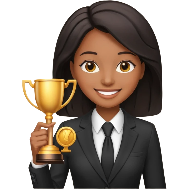 generate an emoji for this phrase, Start strong to earn trust and be noticed. End strong to be remembered. make it a black female emoji