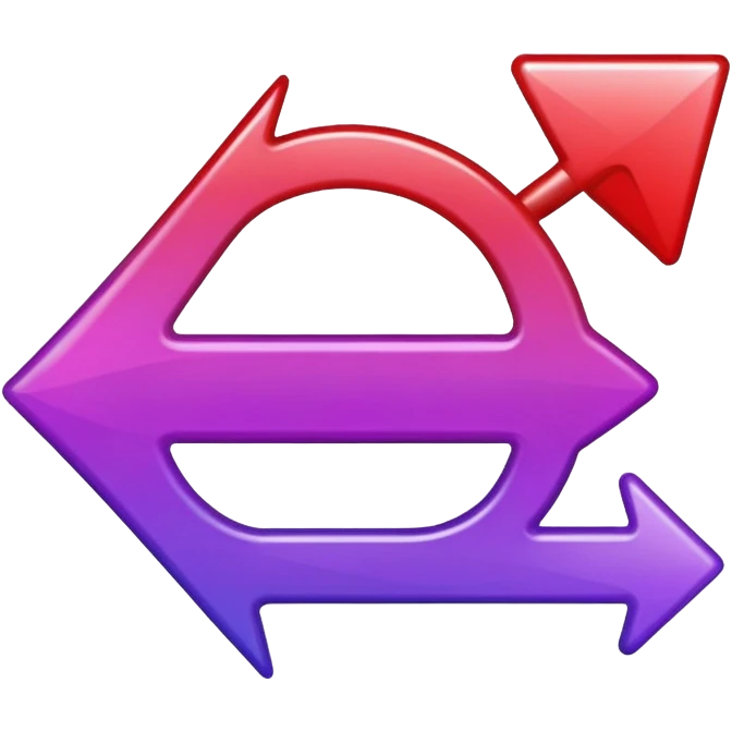 color gradient between red and purple glitter arrow for right emoji