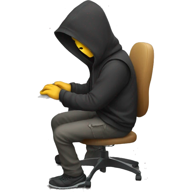 hacker with computer emoji