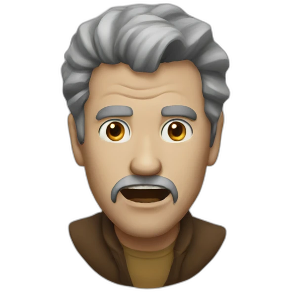 Scary man emoji