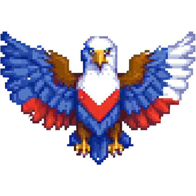 an eagle holding the Russian flag emoji