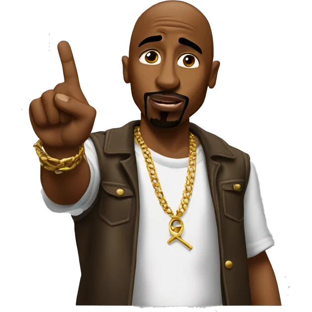 2pac doing the west side hand symbol emoji