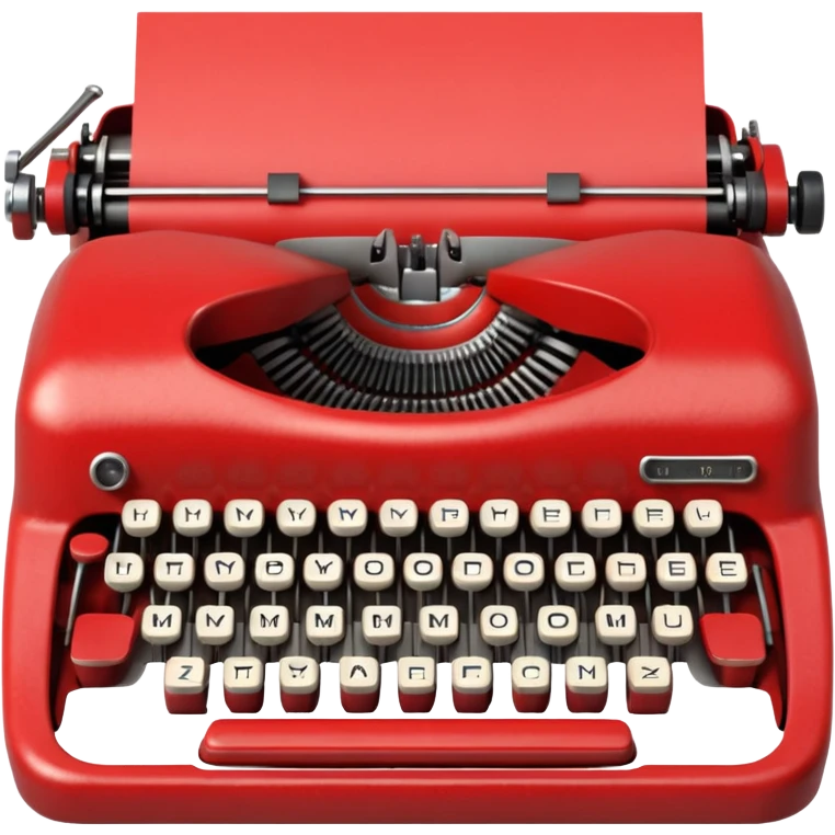 red typewriter emoji
