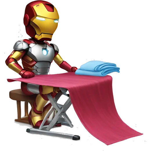 ironman ironing clothes emoji