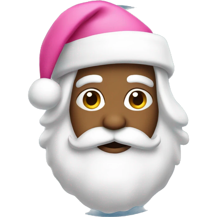 Santa with a pink Santa hat. emoji