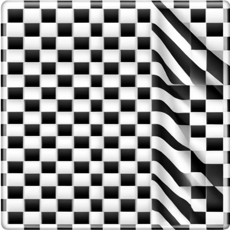 black and white checkered pattern emoji