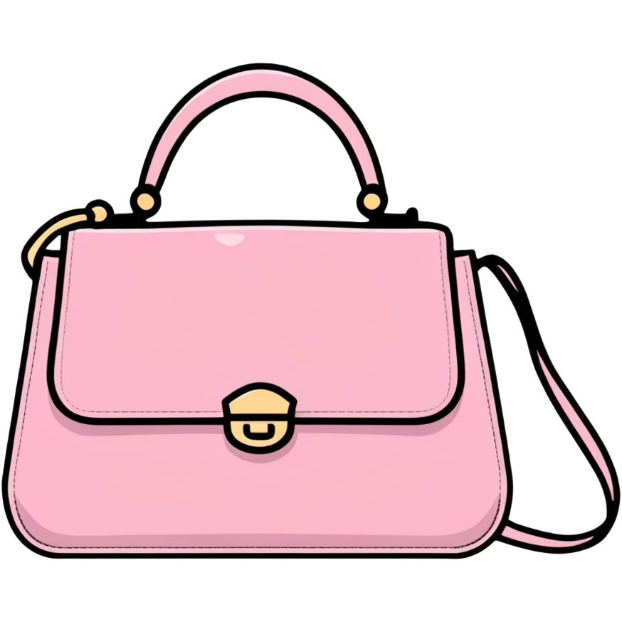 pink handbag emoji
