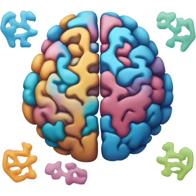 Disassociating brain emoji