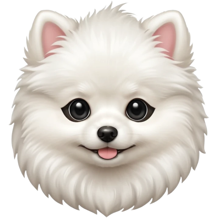 cute fluffy white Pomeranian puppy emoji