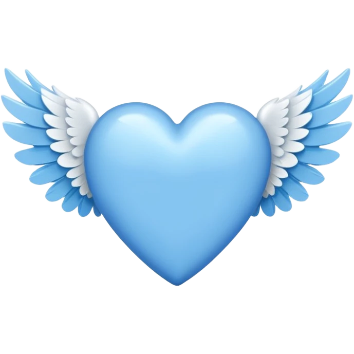 blue heart with white wings emoji