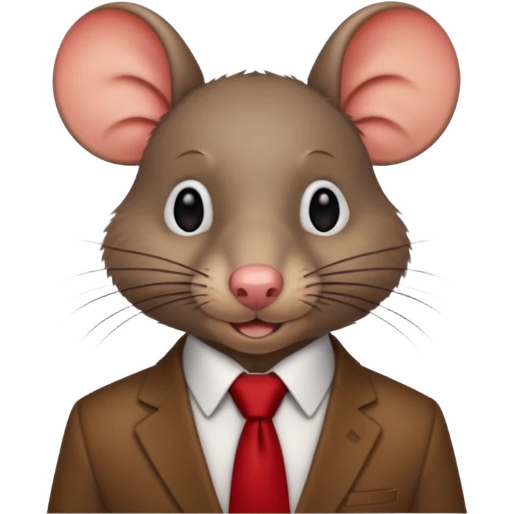 rat wearing  red tie emoji