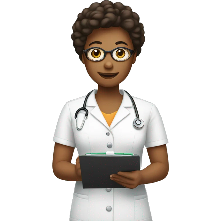 Therapist holding clipboard emoji