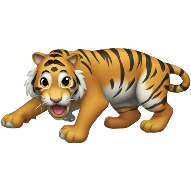 tiger drinking emoji