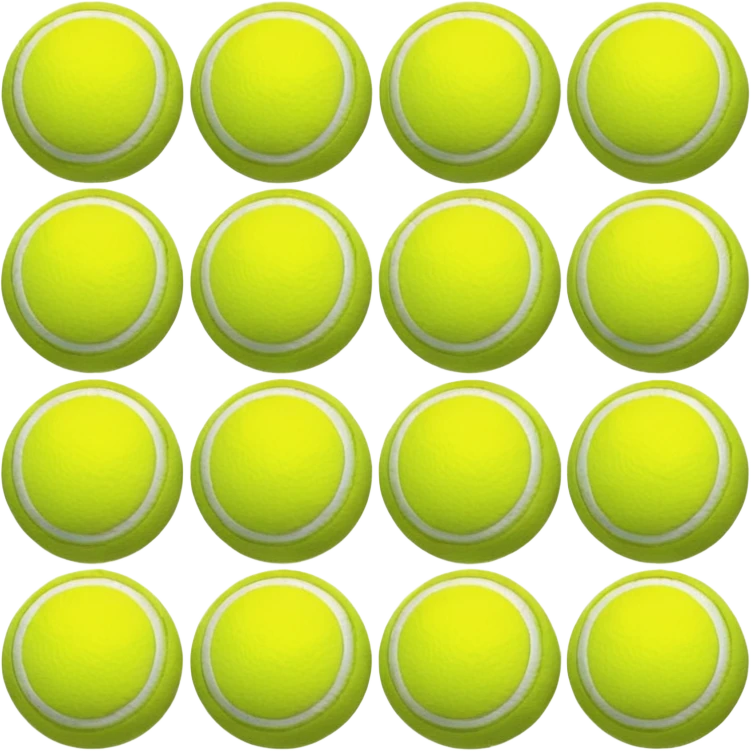 Colored tennis balls emoji