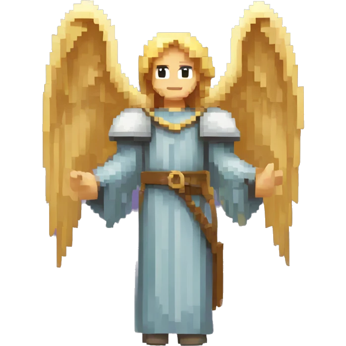 Pixel art of a medieval angel  emoji