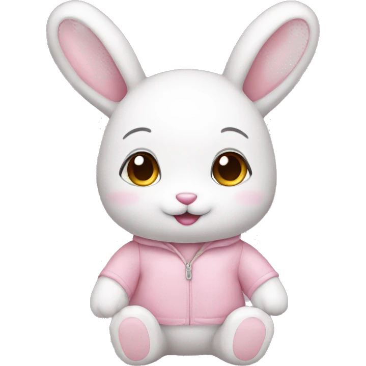 pastel pink rabbit doll emoji