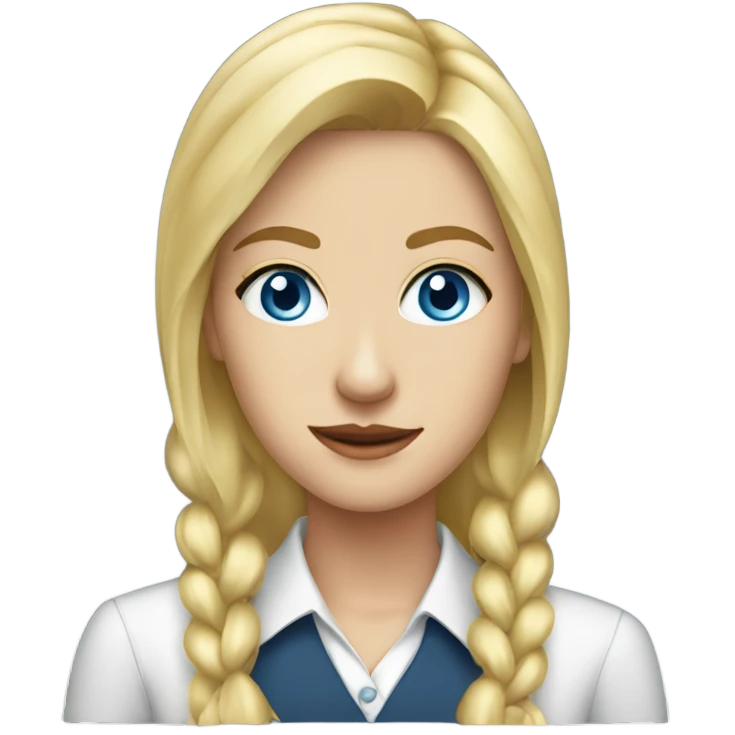 young blond secretary with blue eyes emoji
