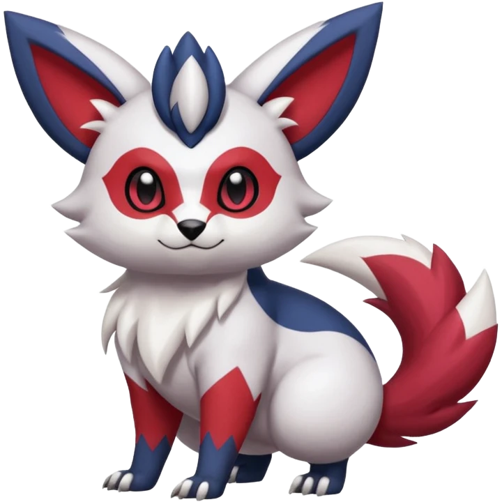 Minccino-Absol-Zorua-Furret-Zangoose-fusion-animal-Fakémon-hybrid-creature  emoji
