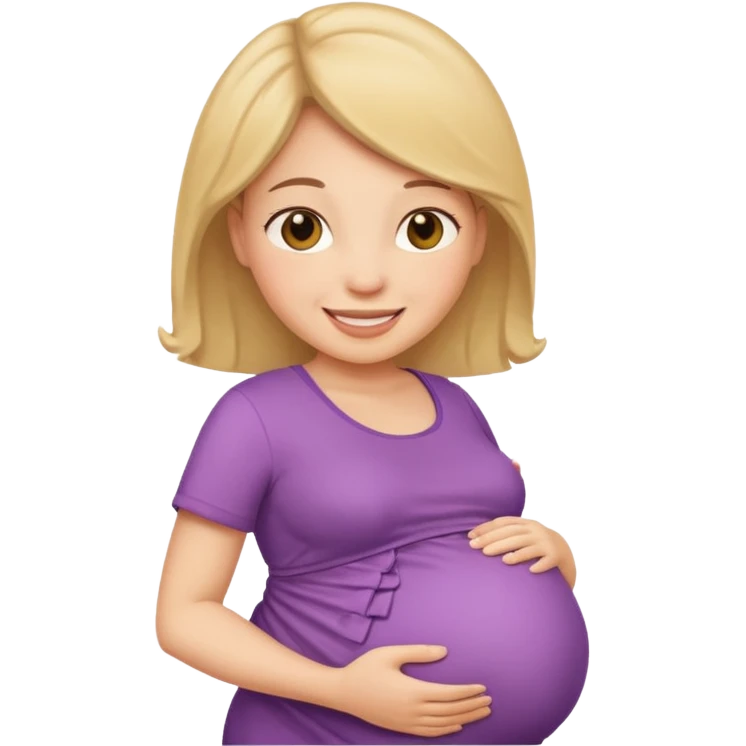 Una mamá embarazada de caba emoji