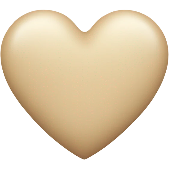 Beige heart emoji