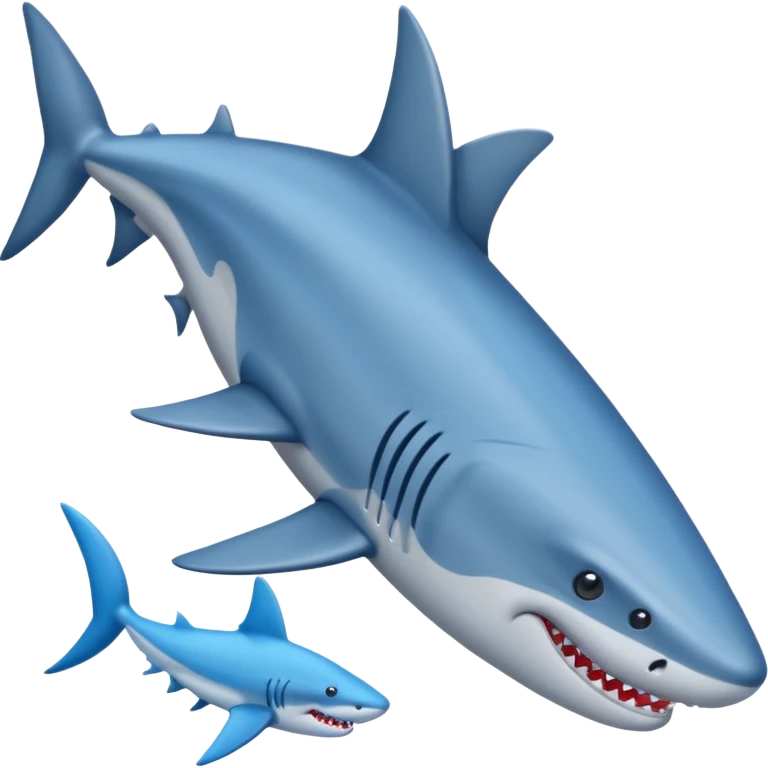 Hazme un tiburón con zapatos azules emoji