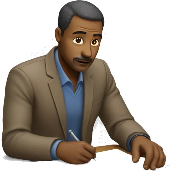 a man making a plan emoji